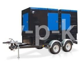 Дизельный генератор ТСС АД-50С-Т400-1РКМ11 в шумозащитном кожухе на прицепе с АВР