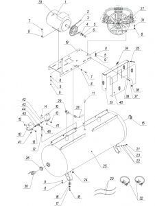 R 3129.00.00.200 Воздухопровод 100LB75, 270LB75, 270LB75B,500LB75,500LB75T (аналог 3129.00.00.300) для 500lb75ТБ
