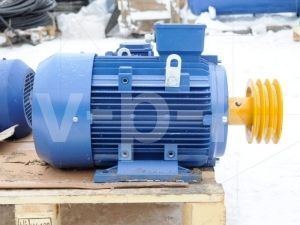 Электродвигатель со шкивом С416М  к головке С416М для компрессора АСО-Бежецк фото