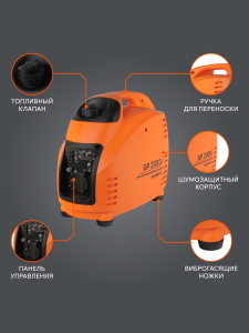 Бензиновый генератор PATRIOT GP 2000 i 474101035 передвижной фото