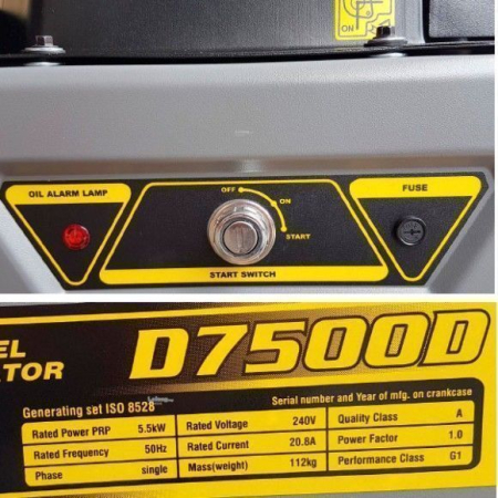 Дизельный генератор  LCD7500D