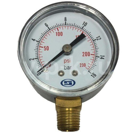 R 4141301600 Манометр D.50 мм, 1/4", 16 Bar (аналог 7110020000) для 100v80