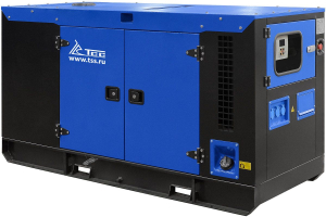 Дизельный генератор ТСС ЭД-24-Т400 с АВР в шумозащитном кожухе на прицепе 025281 фото